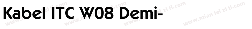 Kabel ITC W08 Demi字体转换